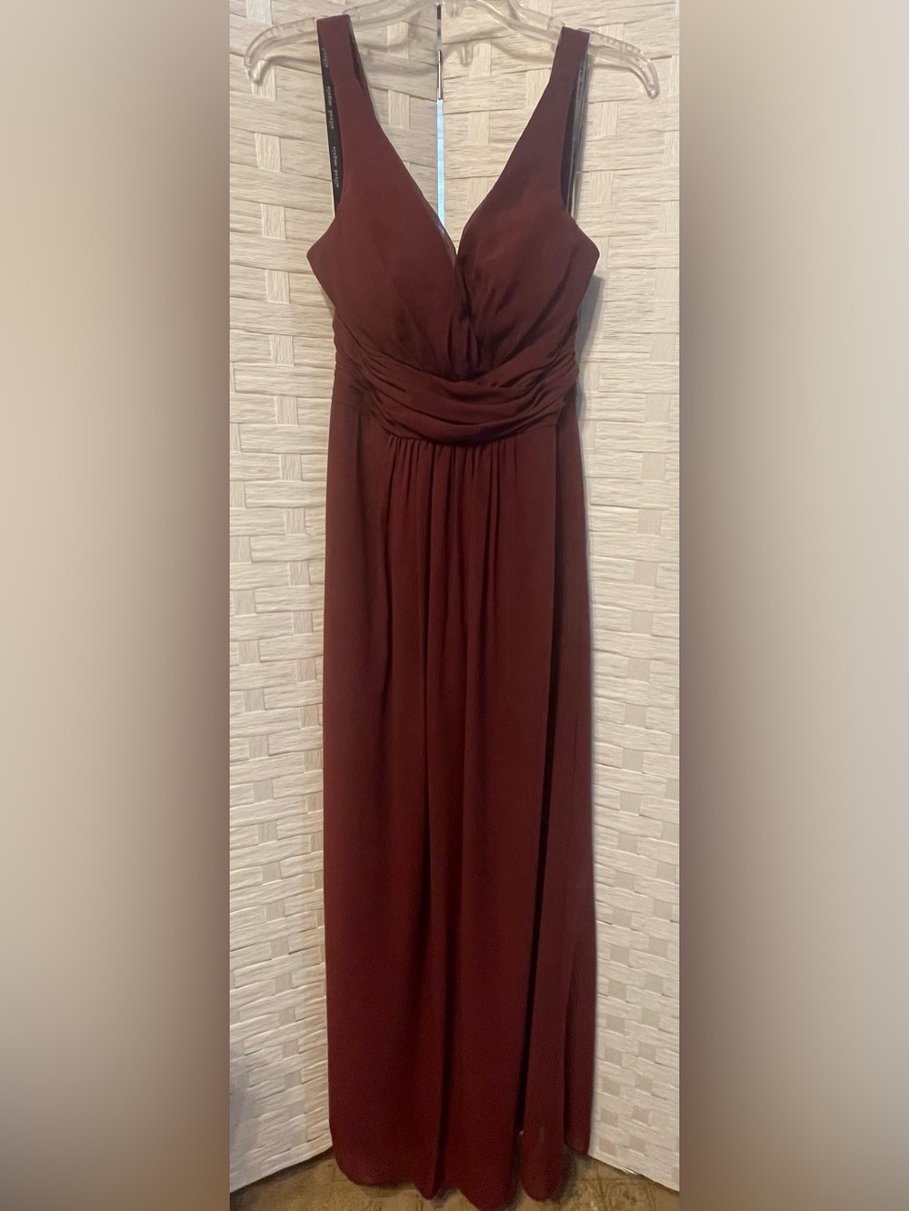 Alfred Angelo Maroon Prom Bridesmaid Dress | Size 10 | Lightly Used | Long
